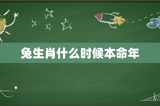 兔生肖什么时候本命年