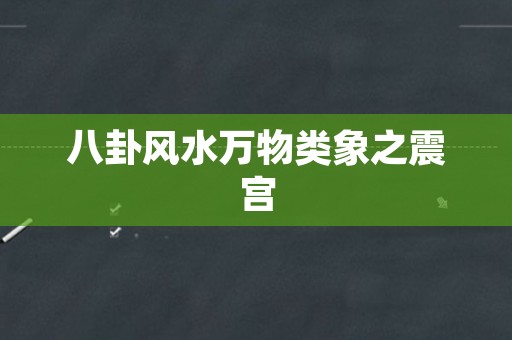 八卦风水万物类象之震宫
