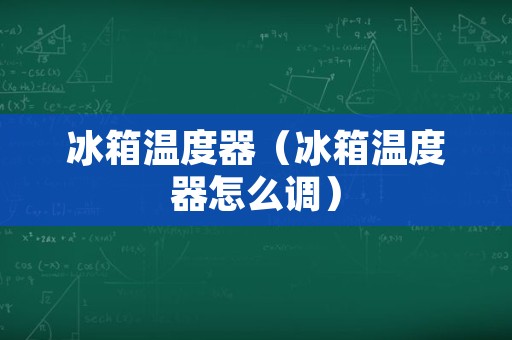 冰箱温度器（冰箱温度器怎么调）