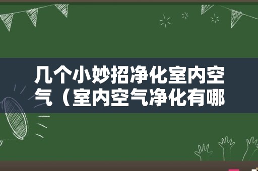 几个小妙招净化室内空气（室内空气净化有哪些方法）