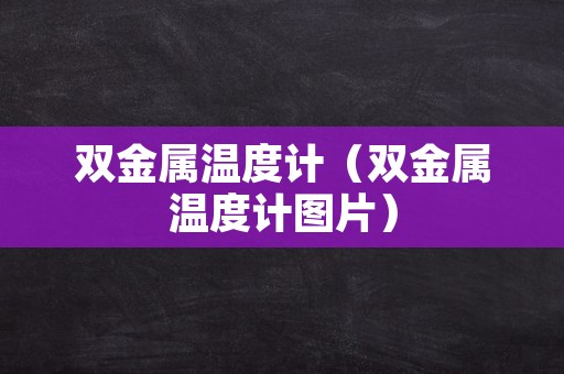 双金属温度计（双金属温度计图片）