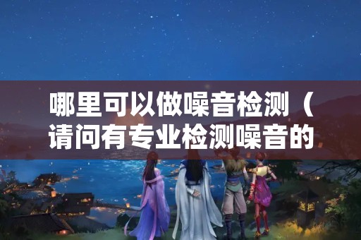 哪里可以做噪音检测（请问有专业检测噪音的机构吗）