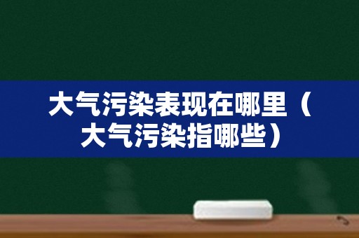 大气污染表现在哪里（大气污染指哪些）