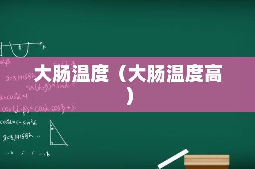 大肠温度（大肠温度高）
