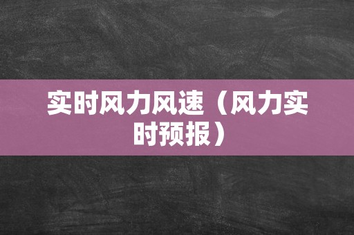实时风力风速（风力实时预报）