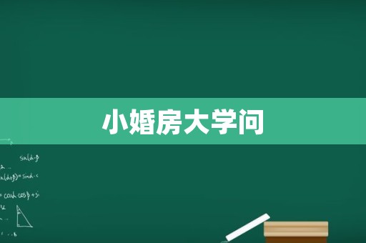 小婚房大学问