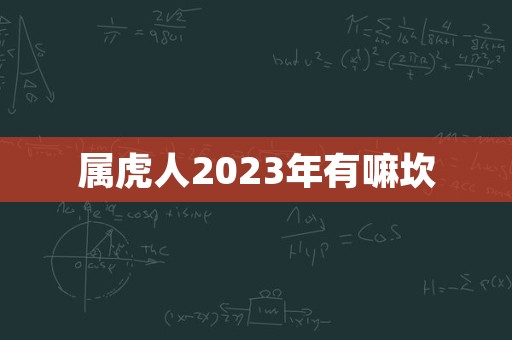 属虎人2023年有嘛坎