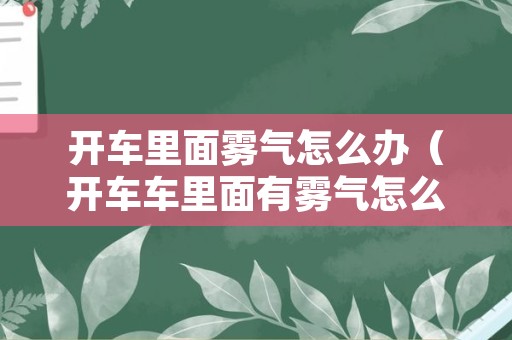 开车里面雾气怎么办（开车车里面有雾气怎么办）