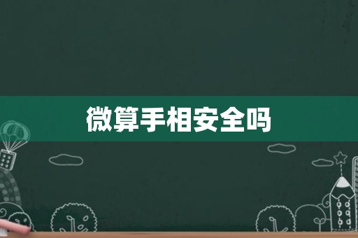 微算手相安全吗