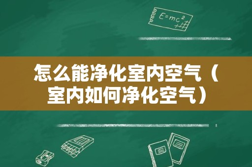 怎么能净化室内空气（室内如何净化空气）