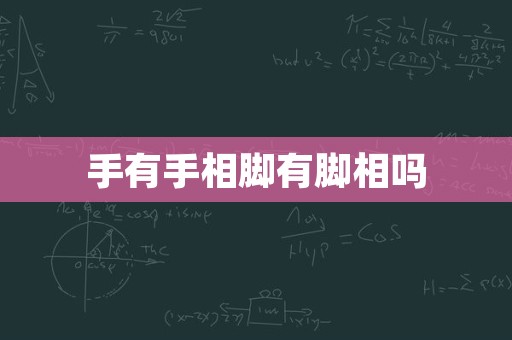 手有手相脚有脚相吗