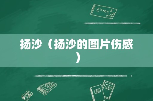 扬沙（扬沙的图片伤感）