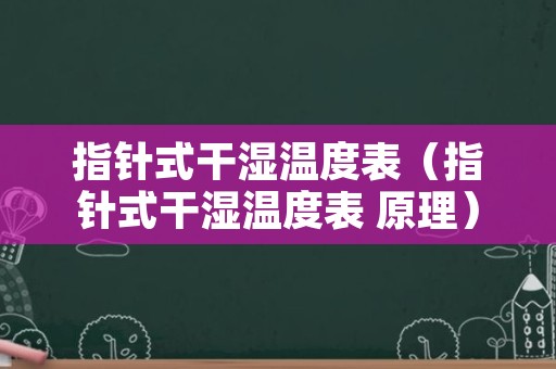 指针式干湿温度表（指针式干湿温度表 原理）