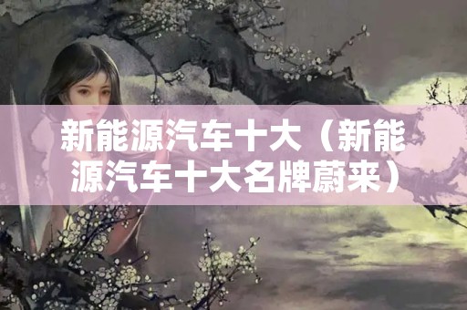 新能源汽车十大（新能源汽车十大名牌蔚来）