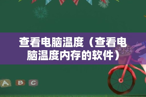 查看电脑温度（查看电脑温度内存的软件）