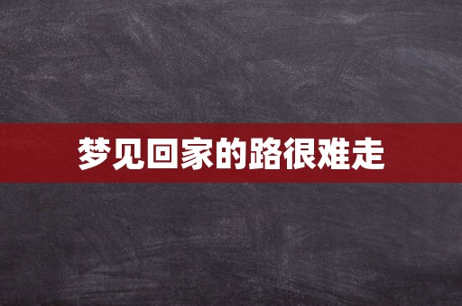 梦见回家的路很难走