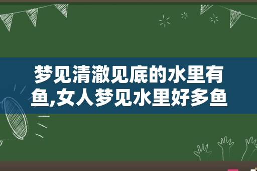 梦见清澈见底的水里有鱼,女人梦见水里好多鱼游来游去
