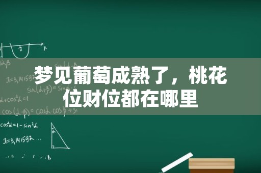 梦见葡萄成熟了，桃花位财位都在哪里