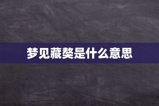 梦见藏獒是什么意思