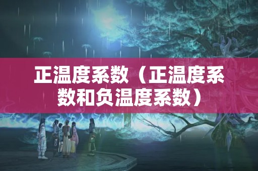 正温度系数（正温度系数和负温度系数）