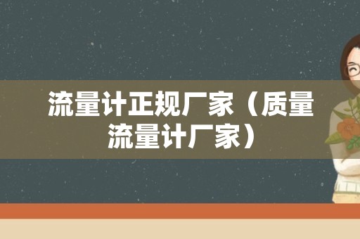 流量计正规厂家（质量流量计厂家）