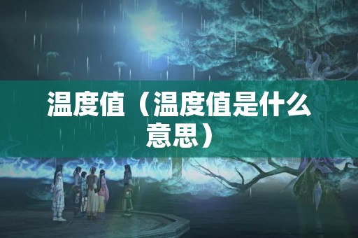 温度值（温度值是什么意思）
