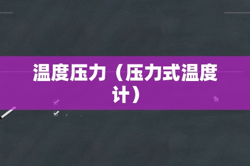 温度压力（压力式温度计）
