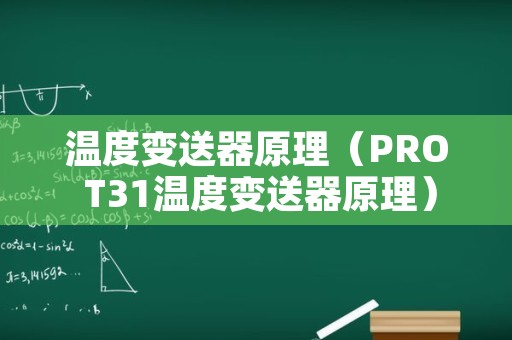 温度变送器原理（PRO T31温度变送器原理）