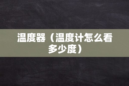 温度器（温度计怎么看多少度）