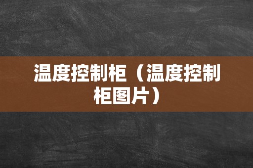 温度控制柜（温度控制柜图片）