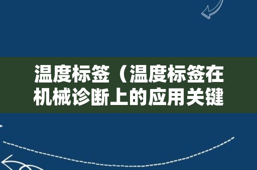 温度标签（温度标签在机械诊断上的应用关键点）
