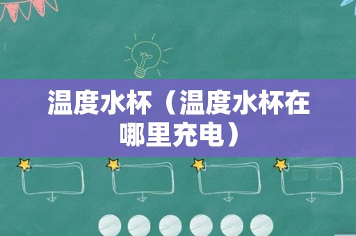 温度水杯（温度水杯在哪里充电）