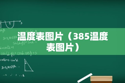 温度表图片（385温度表图片）