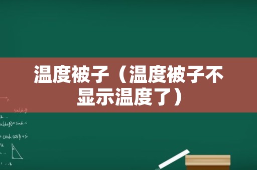温度被子（温度被子不显示温度了）