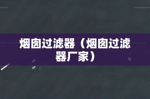 烟囱过滤器（烟囱过滤器厂家）