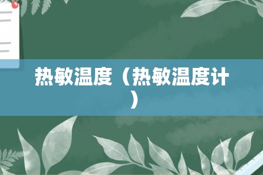 热敏温度（热敏温度计）