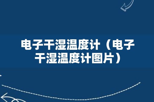 电子干湿温度计（电子干湿温度计图片）