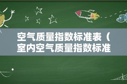 空气质量指数标准表（室内空气质量指数标准表）