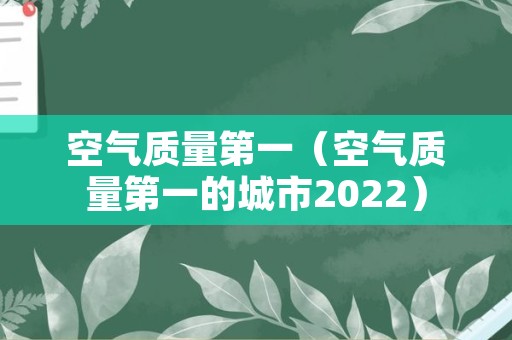 空气质量第一（空气质量第一的城市2022）