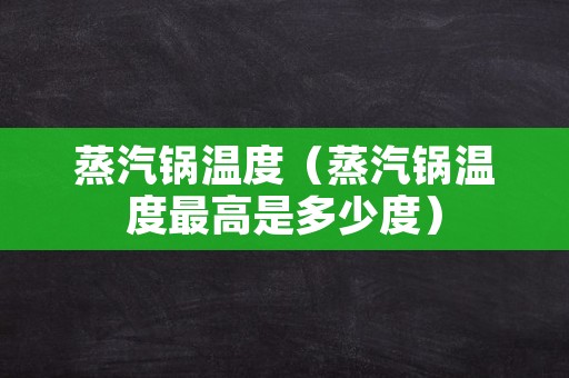 蒸汽锅温度（蒸汽锅温度最高是多少度）