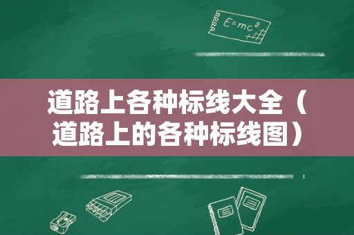 道路上各种标线大全（道路上的各种标线图）