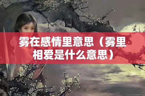 雾在感情里意思（雾里相爱是什么意思）