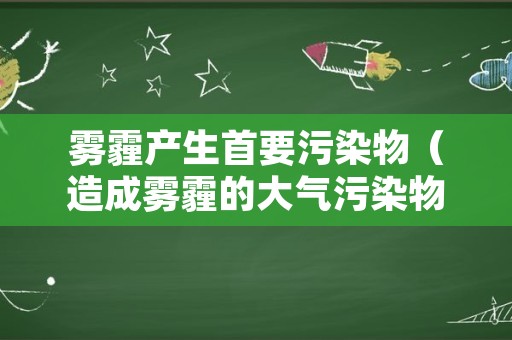 雾霾产生首要污染物（造成雾霾的大气污染物）