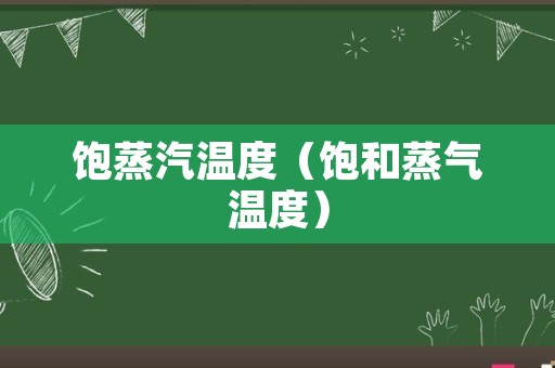饱蒸汽温度（饱和蒸气温度）