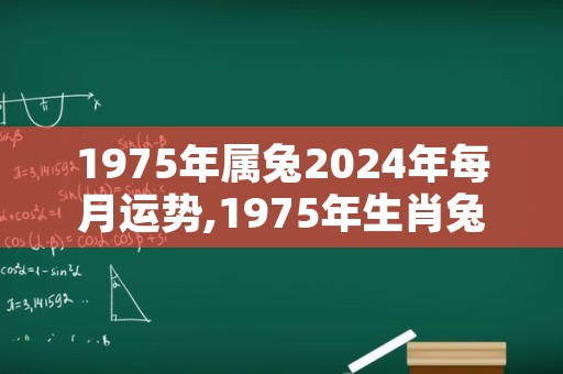 1975年属兔2024年每月运势,1975年生肖兔2024年运势大全