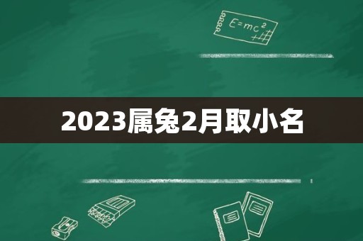 2023属兔2月取小名