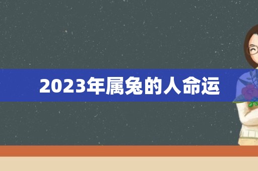 2023年属兔的人命运